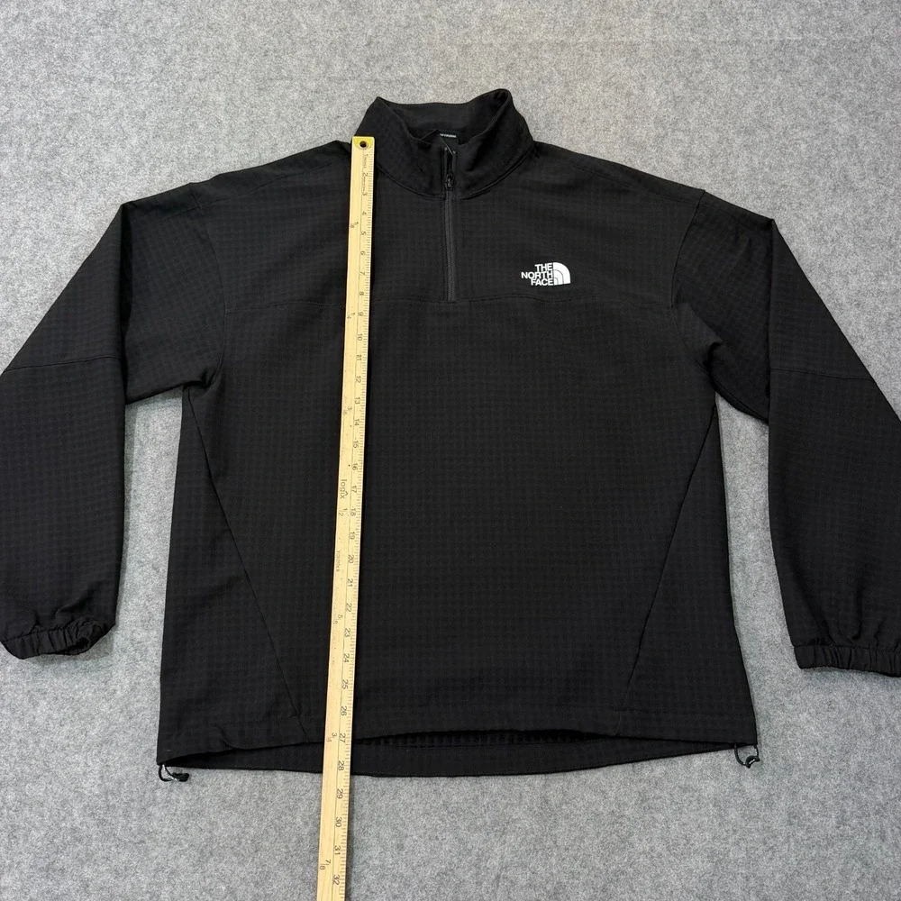 The North Face Black 1/4 Zip Tekware Grid Fleece Sweatshirt Men's Size Large